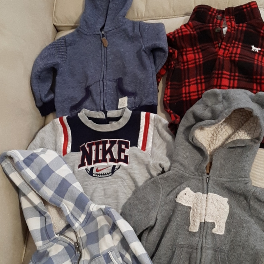 Boys 12 month lot sweatshirts hoodies